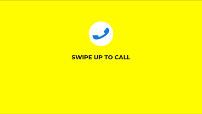 swipe up to call